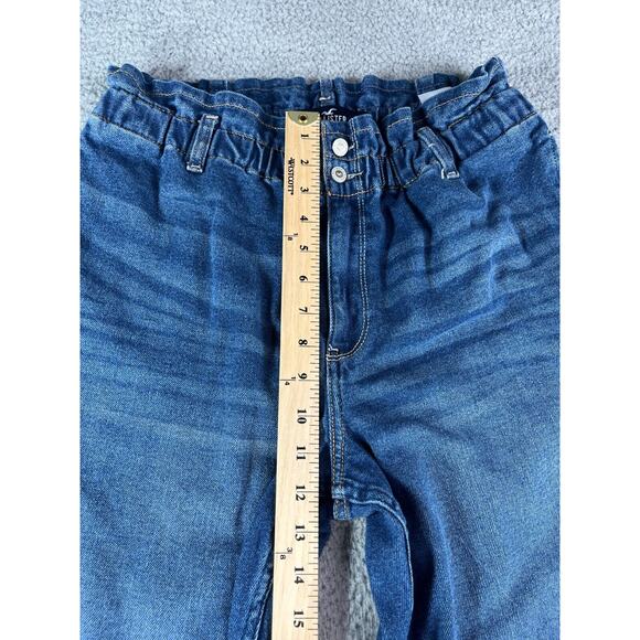 Hollister Jeans Womens 13R (31 x 27) Blue Denim Paperbag Ultra High Rise Mom - Picture 6 of 13